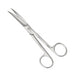 Operating scissors with curved sharp/sharp tips