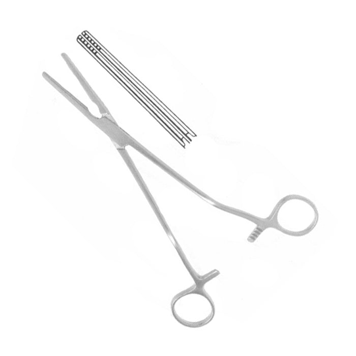 Zep-Type Atraumatic Hysterectomy Forceps, Offset Handle - Straight
